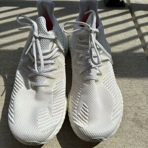 adidas White Mesh Athletic Shoes